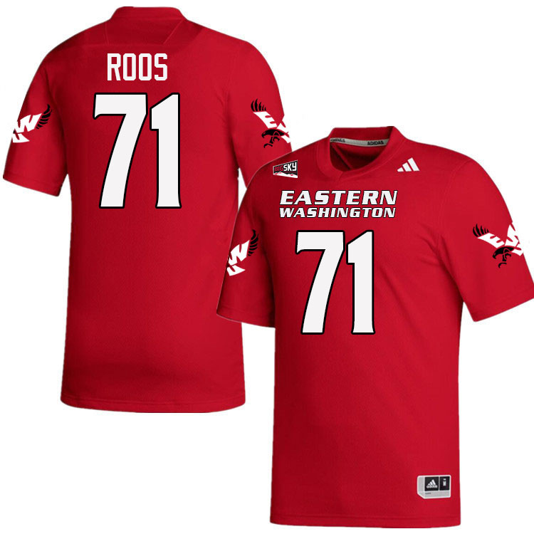 Eastern Washington Eagles #71 Michael Roos College Football Jerseys,Uniforms Stitched-Red